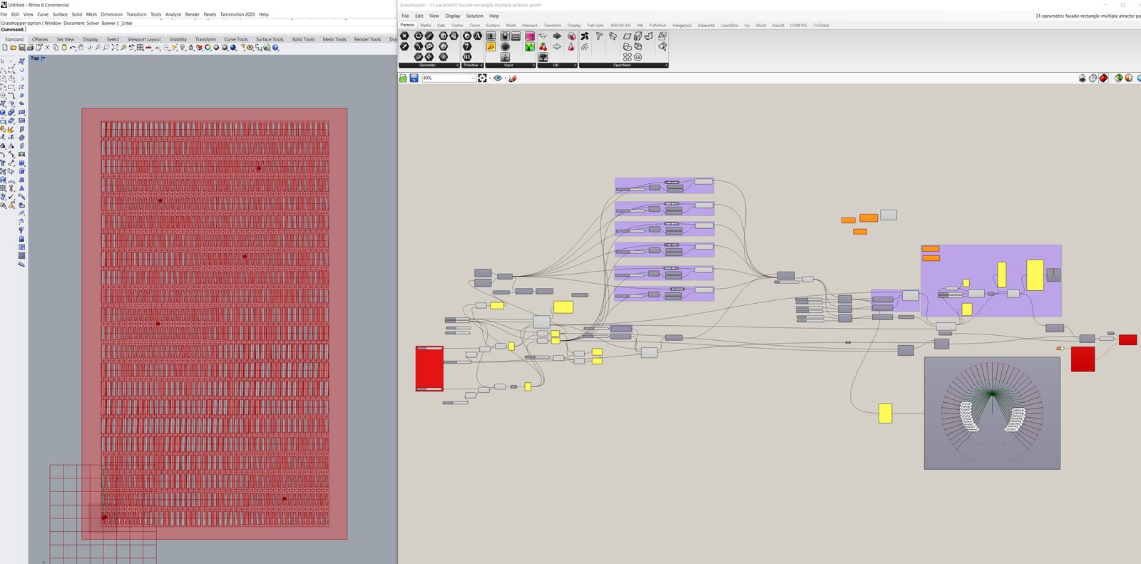Buffelsdrift sheds — Grasshopper screen algorithm
